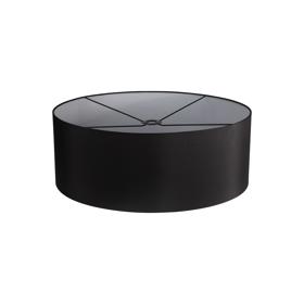 D0050  Sigma Cylinder 60cm Faux Silk Shade Black, White